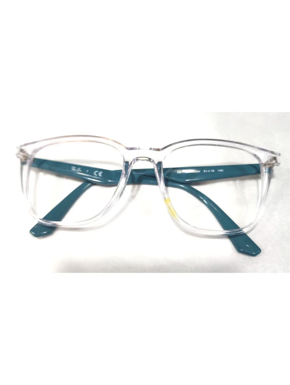 Ray Ban RB7177 5994 Clear Square Eyeglasses Frame 51-18 140 Read